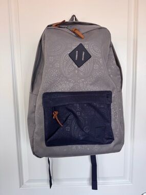 Herschel Supply Company Grey Backpack with Navy Front Pocket